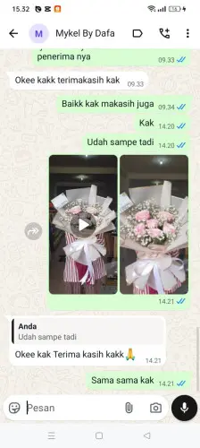 Testimonial Buket Bunga lubuk pakam