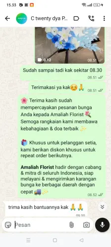 Testimonial Standing Flower lubuk pakam