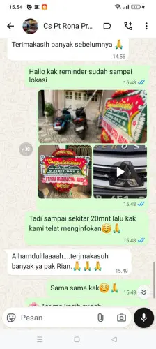 Testimonial Papan Bunga lubuk pakam