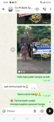 Testimonial Papan Bunga lubuk pakam